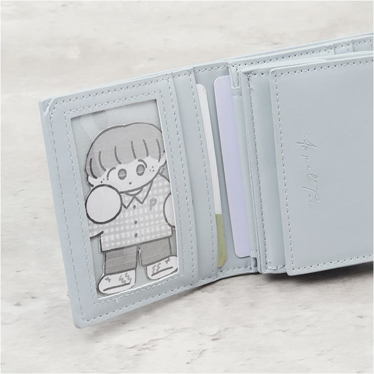 クリアポケット ボックスコイン三つ折財布[品番：BCYW0033767