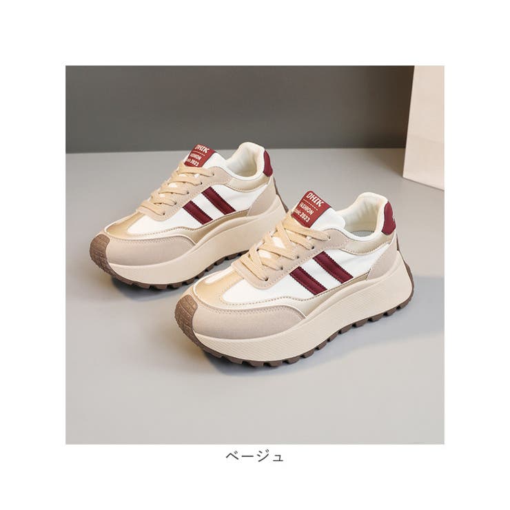 厚底スニーカー ダッドスニーカー ダッドシューズ ライン入り 厚底スニーカー ダッドスニーカー ダッドシューズ ライン入り