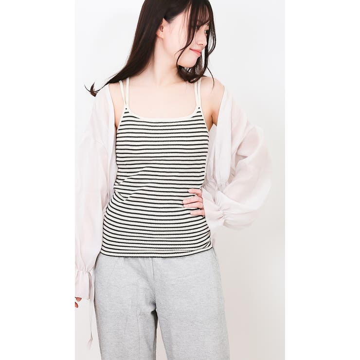 JEMORGAN ボーダーブラキャミソール（パック入り） | BACKYARD FAMILY | 詳細画像3 