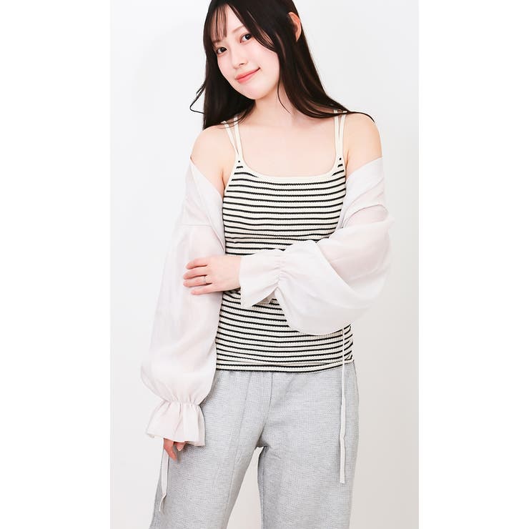 JEMORGAN ボーダーブラキャミソール（パック入り） | BACKYARD FAMILY | 詳細画像4 