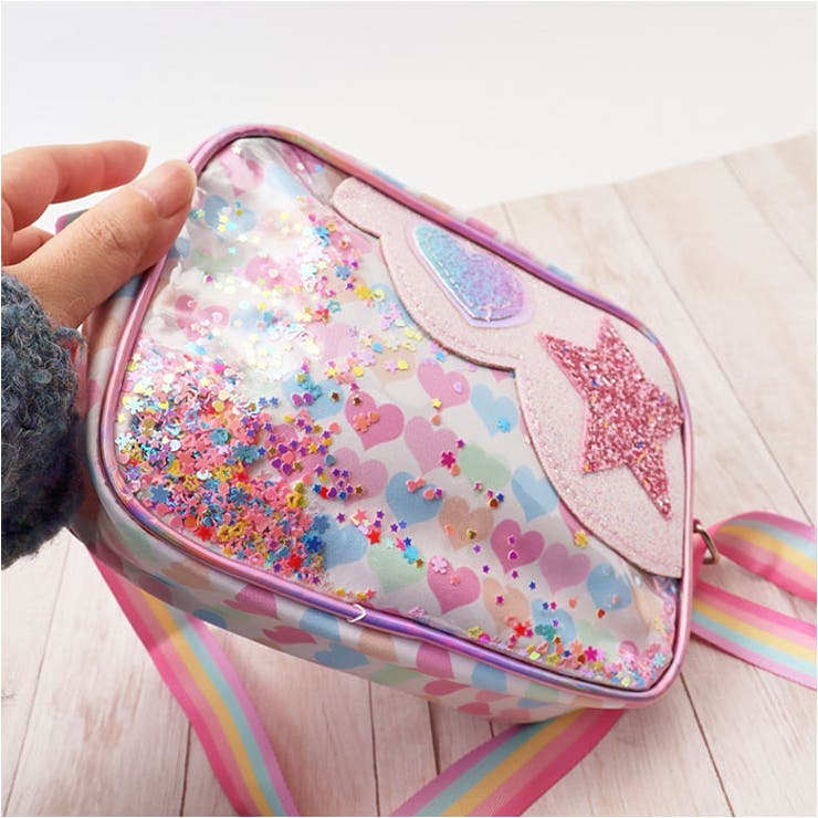キラキラ ショルダーバッグ ポシェット シャカシャカ動く[品番