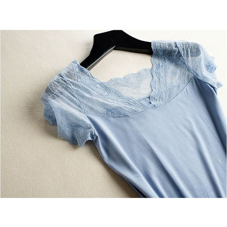 フレンチスリーブインナー Vネック レース | BACKYARD FAMILY | 詳細画像14 