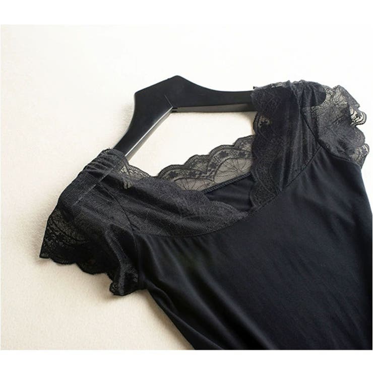 フレンチスリーブインナー Vネック レース | BACKYARD FAMILY | 詳細画像15 