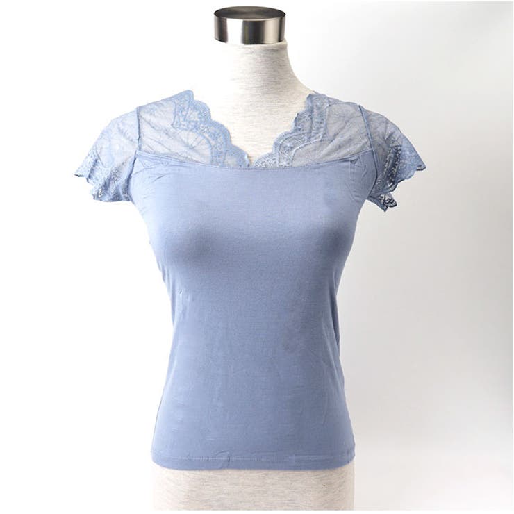 フレンチスリーブインナー Vネック レース | BACKYARD FAMILY | 詳細画像16 