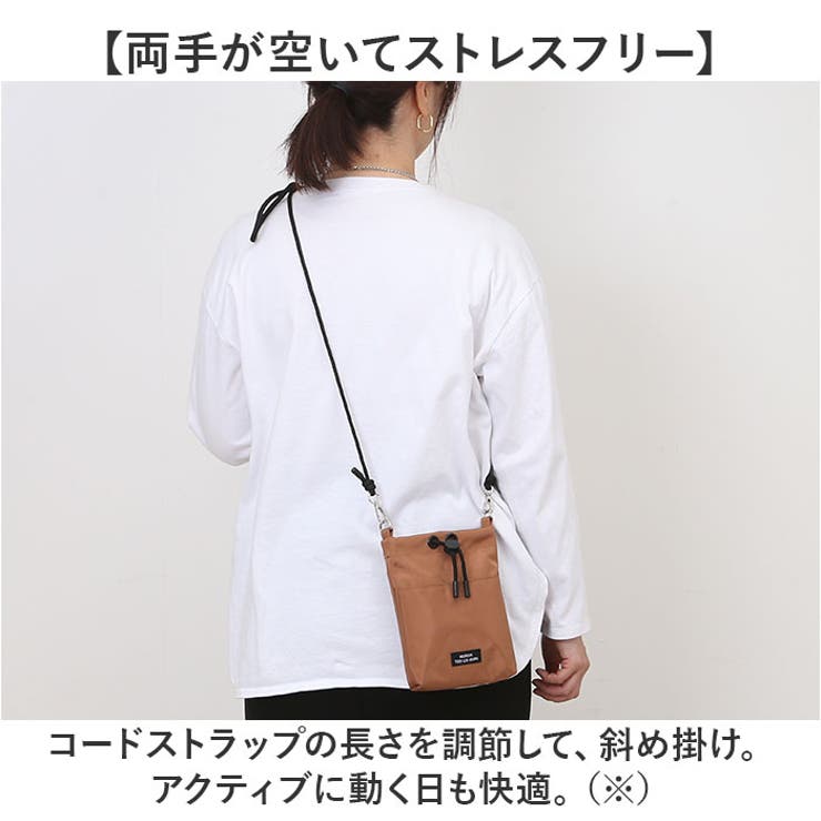 ミニ巾着コードスマホショルダー[品番：BCYW0035383]｜BACKYARD FAMILY