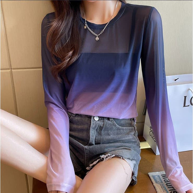 グラデーションカラートップス シアー | BACKYARD FAMILY | 詳細画像12 