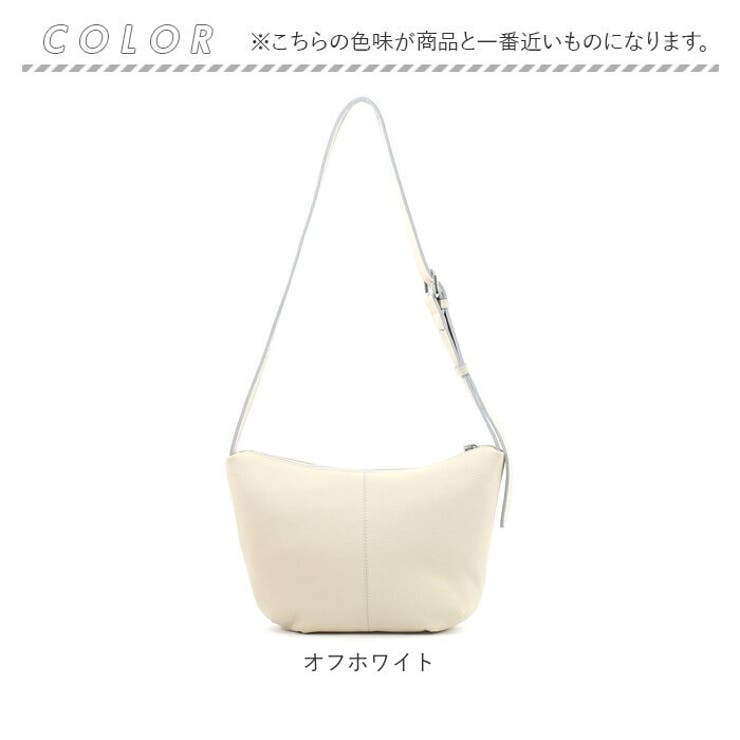 クーコ COOCO シュリンクレザー変形ハーフムーンショルダー