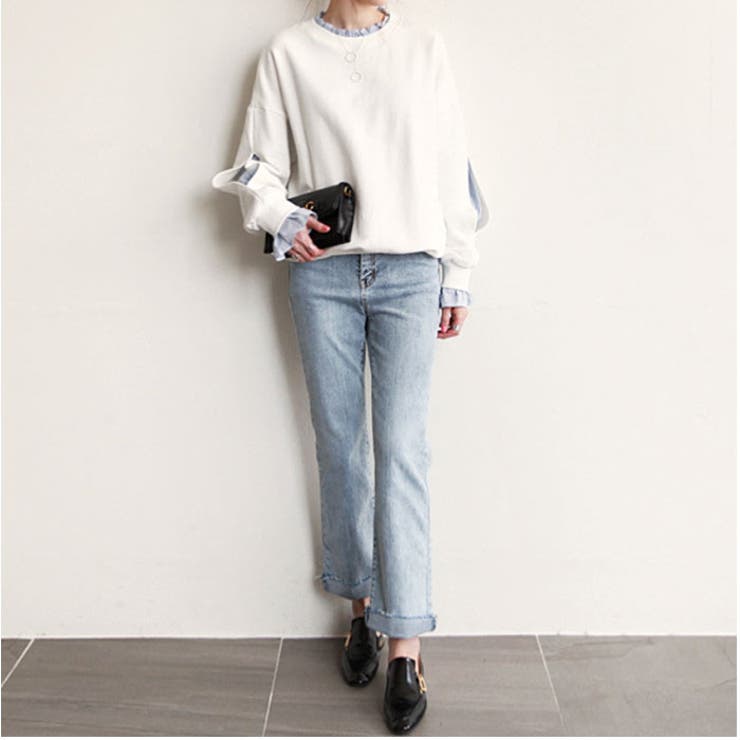 レディース トップス レイヤード風 重ね着風 長袖 | BACKYARD FAMILY | 詳細画像4 