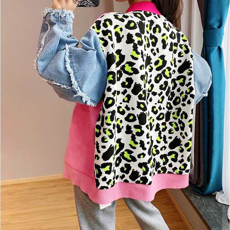 デニム＆ニット カーディガン アニマル柄 | BACKYARD FAMILY | 詳細画像10 