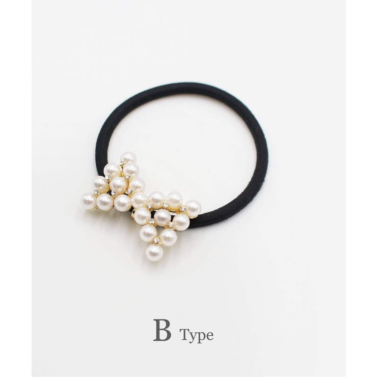 ショパンパールリボンヘアゴム(2type)(大きめパール) | BACKYARD FAMILY | 詳細画像8 