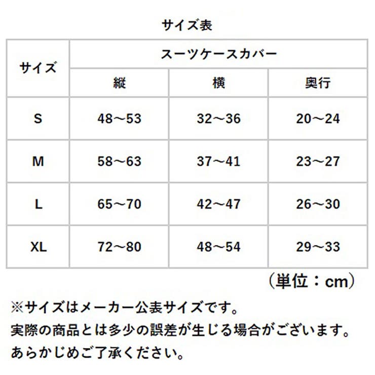 スーツケースカバー