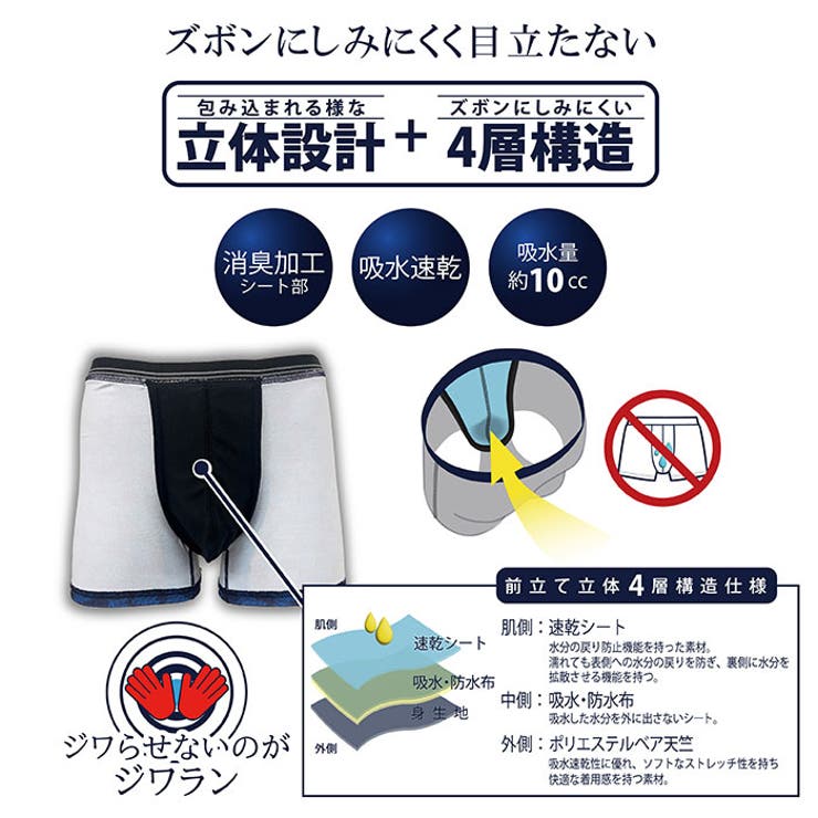 【JIWARAN】ロングボクサーブリーフ（ちょい漏れ） | BACKYARD FAMILY | 詳細画像3 