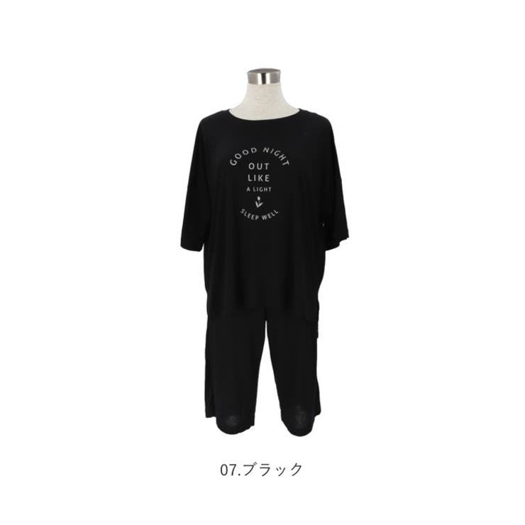 巾着付き5分袖上下セット ルームウエア | BACKYARD FAMILY | 詳細画像15 