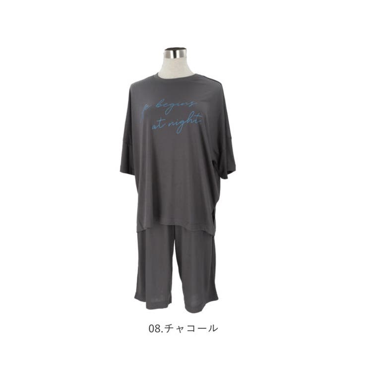 巾着付き5分袖上下セット ルームウエア | BACKYARD FAMILY | 詳細画像16 