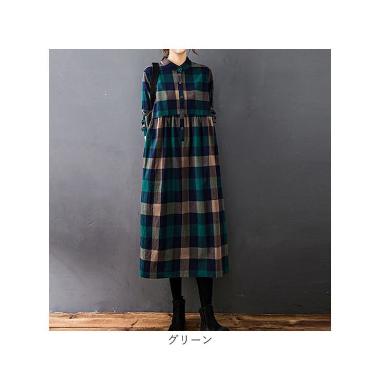 チェック柄 シャツワンピース  | BACKYARD FAMILY | 詳細画像18 
