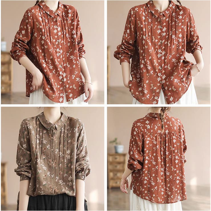 ブラウス シャツ 花柄 レディース 長袖 森ガール | BACKYARD FAMILY | 詳細画像15 