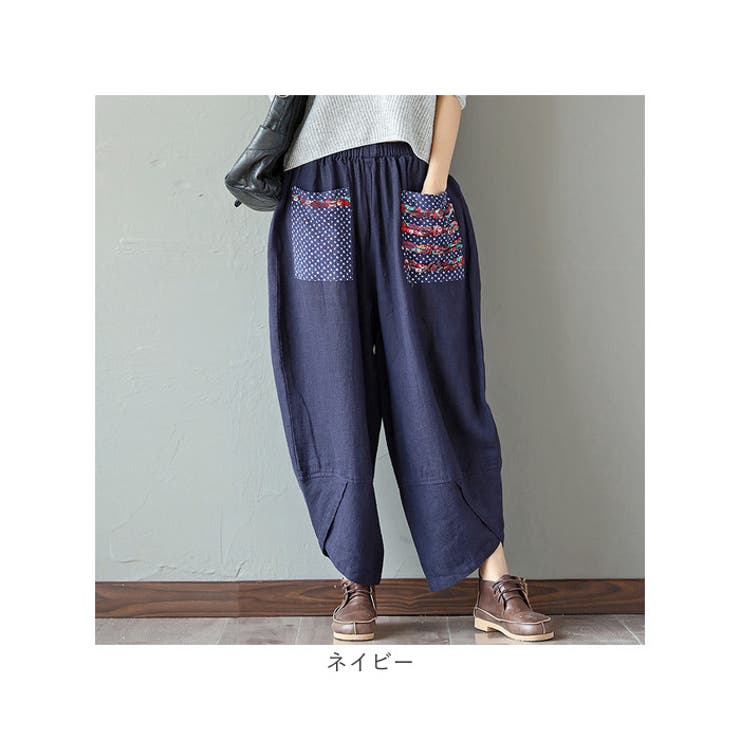 ワイドパンツ ガウチョパンツ レディース[品番：BCYW0036035