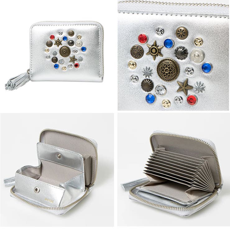 perche ペルケ マルチスタッズ ジャバラカードウォレット | BACKYARD FAMILY | 詳細画像15 