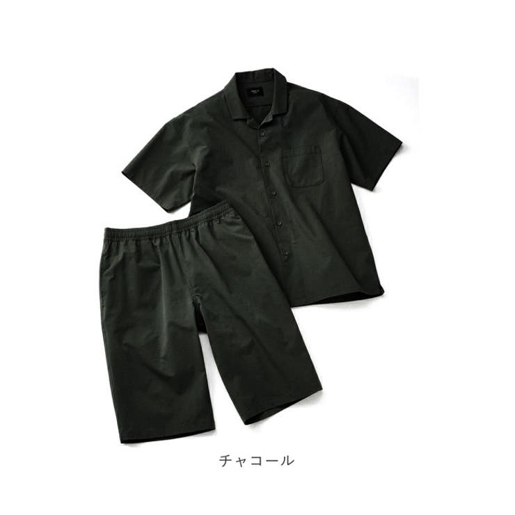 シアサッカー半袖シャツ＆ショーツセット[品番：BCYW0036158