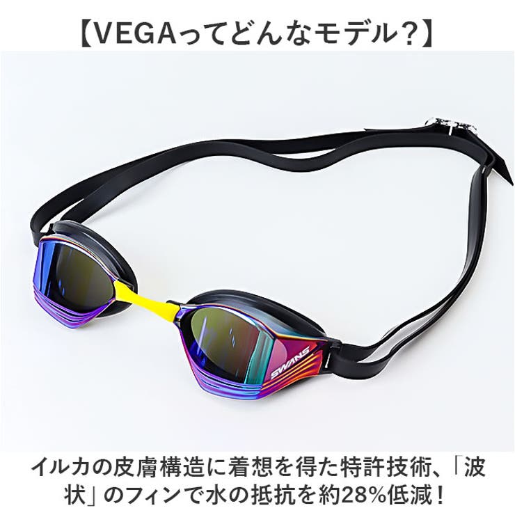 SWANS スワンズ VEGA-Mre a 競泳用スイムゴーグル ミラーレンズ[品番