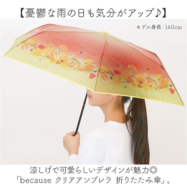because ビコーズ クリアアンブレラ 折りたたみ傘 | BACKYARD FAMILY | 詳細画像2 