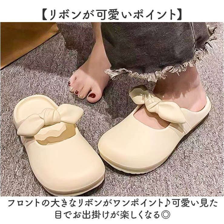 サンダル レディース つっかけ スリッポン リボン | BACKYARD FAMILY | 詳細画像3 