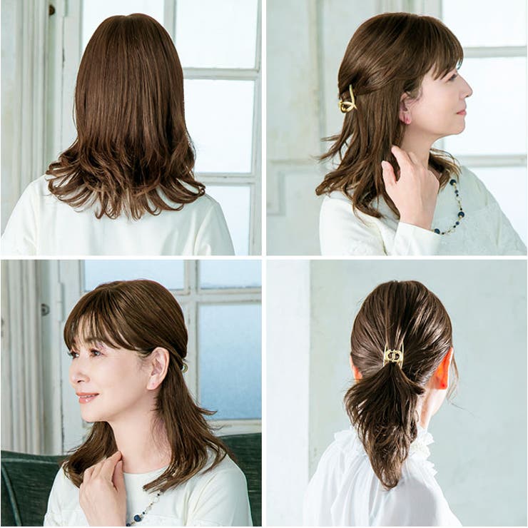 プリシラ白髪かくしウィッグ 人毛100% ロング ST-102[品番