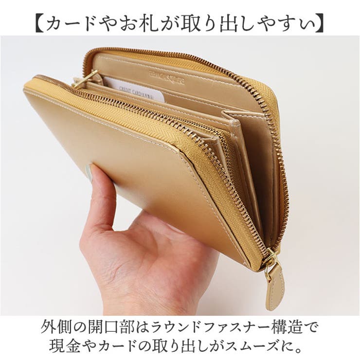 BEAMZSQUARE ゴールドレザーラウンドF長財布 | BACKYARD FAMILY | 詳細画像10 