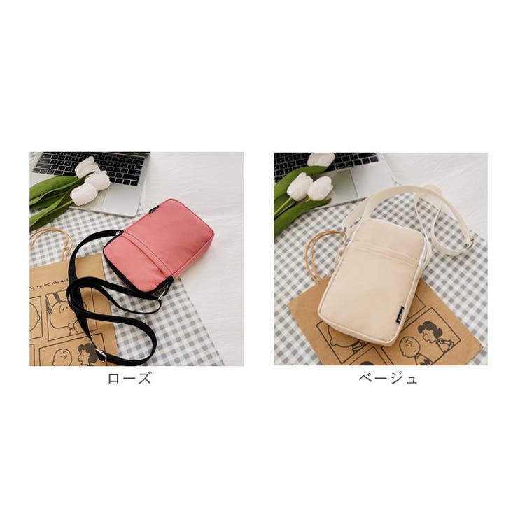 スマホポーチ シンプル ミニバッグ[品番：BCYW0038755