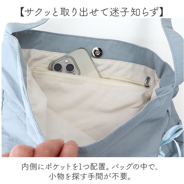 トートバッグ リボン くしゅくしゅ | BACKYARD FAMILY | 詳細画像8 