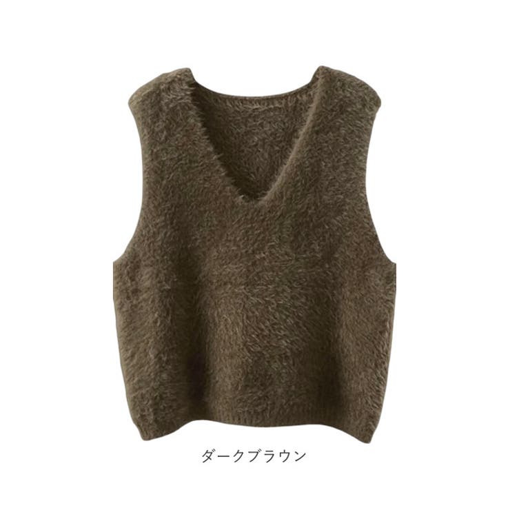 シャギーベスト Vネック ノースリーブ | BACKYARD FAMILY | 詳細画像10 