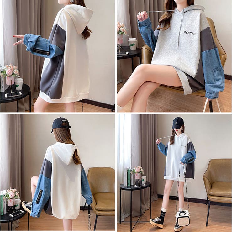 ドッキングパーカー オーバーサイズ フード付き | BACKYARD FAMILY | 詳細画像13 