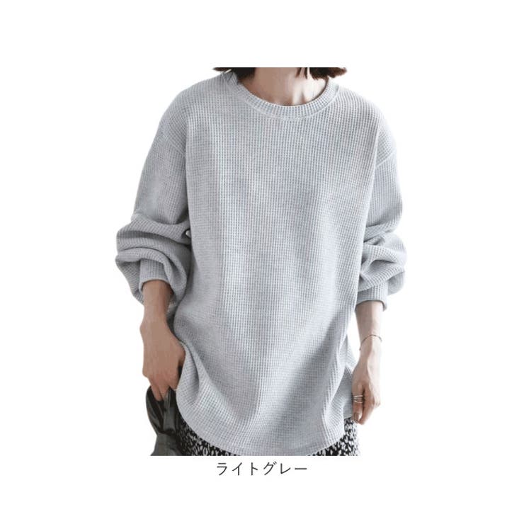 ワッフルトップス 長袖 無地 | BACKYARD FAMILY | 詳細画像11 