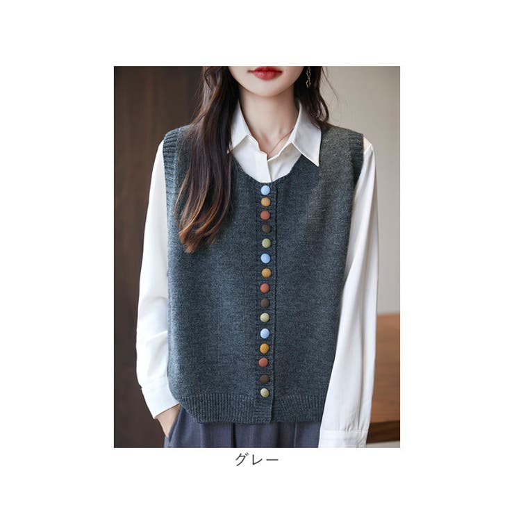 ニットベスト ショート丈 保温 | BACKYARD FAMILY | 詳細画像12 