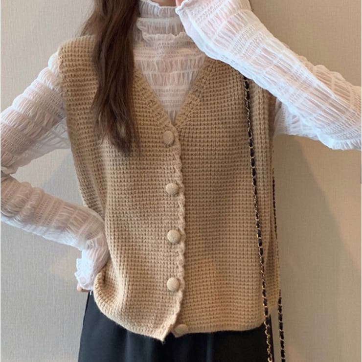 ニットベスト Vネック カジュアル | BACKYARD FAMILY | 詳細画像12 