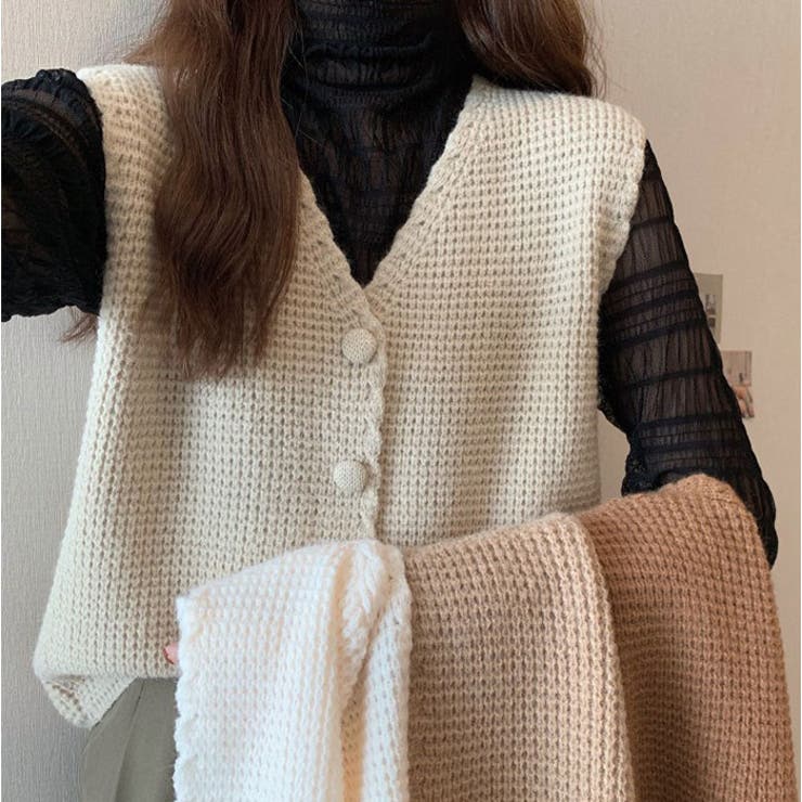 ニットベスト Vネック カジュアル | BACKYARD FAMILY | 詳細画像13 