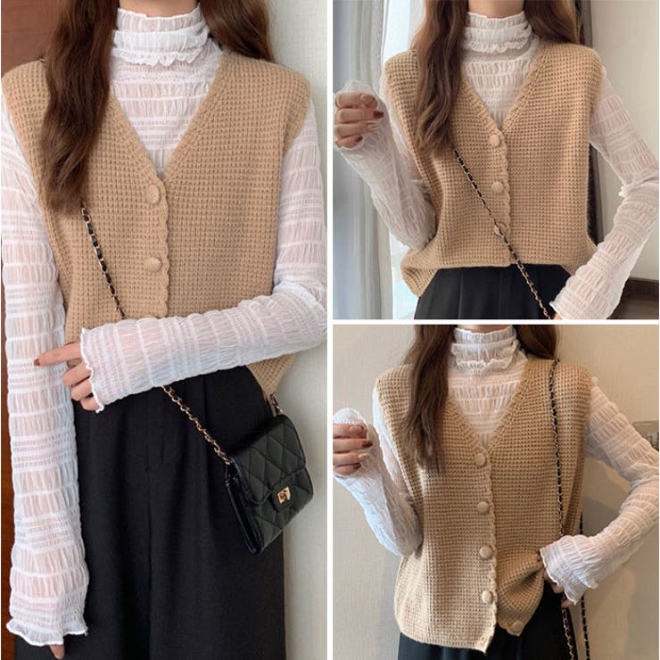 ニットベスト Vネック カジュアル | BACKYARD FAMILY | 詳細画像10 