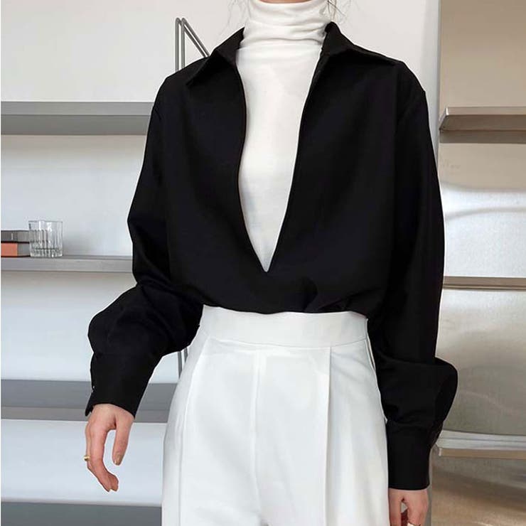 スキッパーブラウス トップス オフィスカジュアル | BACKYARD FAMILY | 詳細画像12 