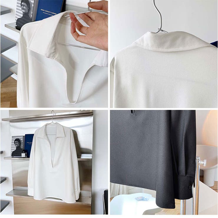 スキッパーブラウス トップス オフィスカジュアル | BACKYARD FAMILY | 詳細画像14 