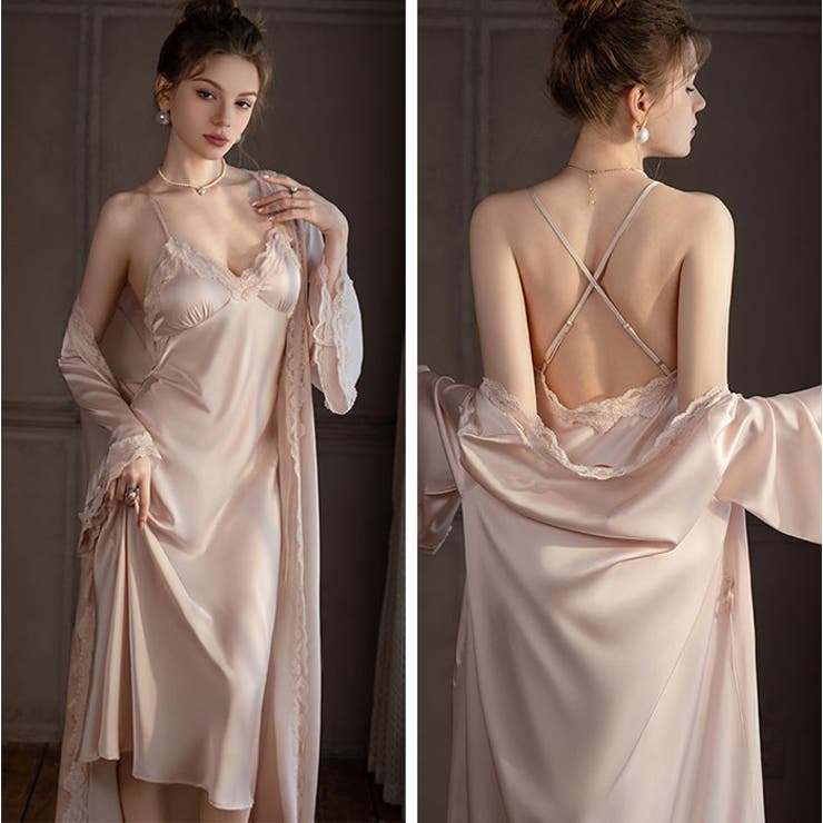 ルームウェア ロングキャミワンピース ガウンセット | BACKYARD FAMILY | 詳細画像4 