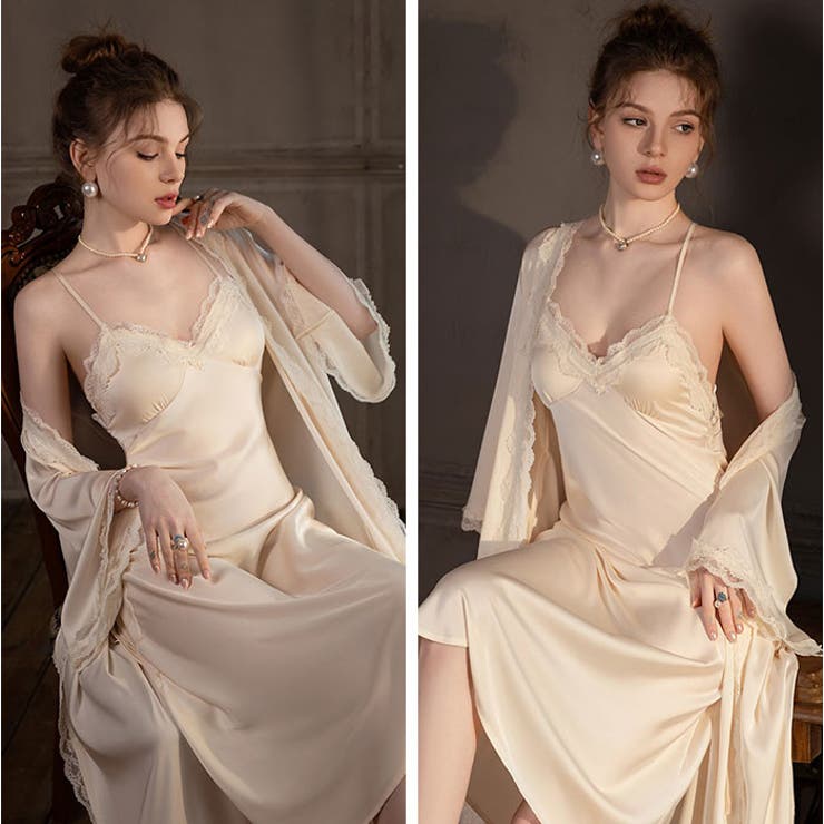 ルームウェア ロングキャミワンピース ガウンセット | BACKYARD FAMILY | 詳細画像10 