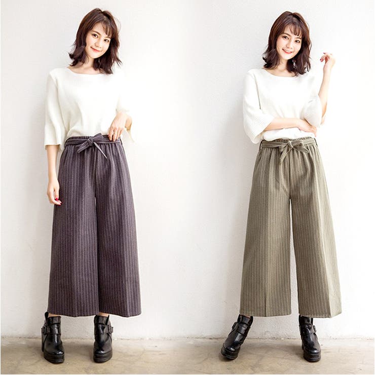 ワイドパンツ ボトムス ストライプ柄 | BACKYARD FAMILY | 詳細画像3 