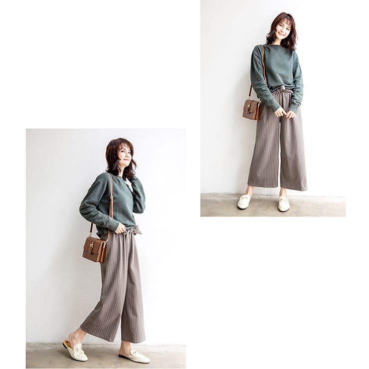 ワイドパンツ ボトムス ストライプ柄 | BACKYARD FAMILY | 詳細画像5 