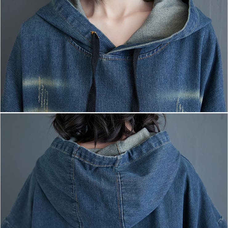 デニム パーカー ワンピース | BACKYARD FAMILY | 詳細画像8 