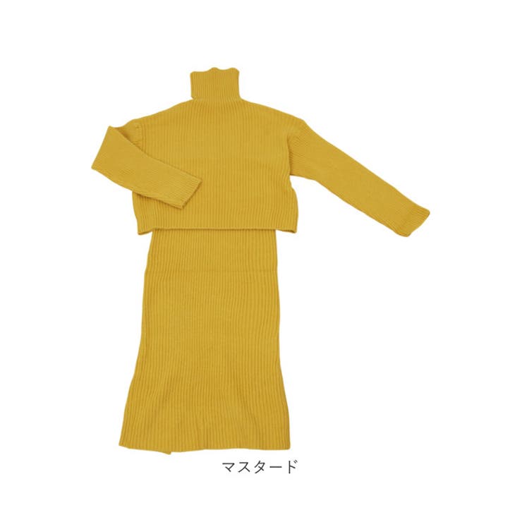タートルネックトップス ニットワンピース セットアップ | BACKYARD FAMILY | 詳細画像14 
