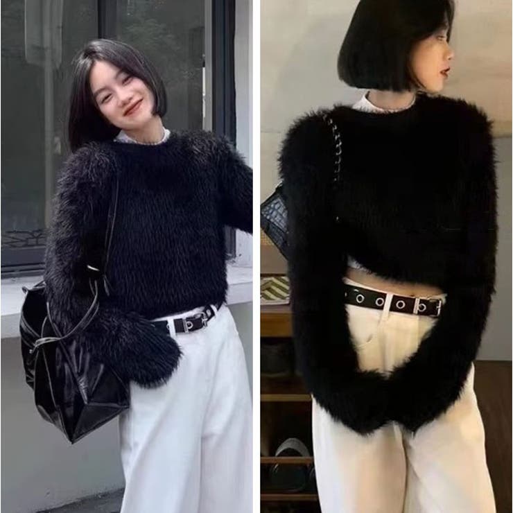 シャギーニット トップス ふわふわ | BACKYARD FAMILY | 詳細画像3 