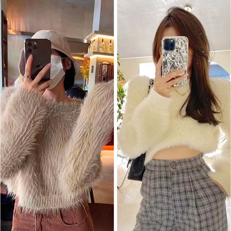 シャギーニット トップス ふわふわ | BACKYARD FAMILY | 詳細画像4 