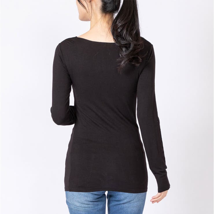 無地 R/Pu Uネック 長袖Tシャツ | BACKYARD FAMILY | 詳細画像12 