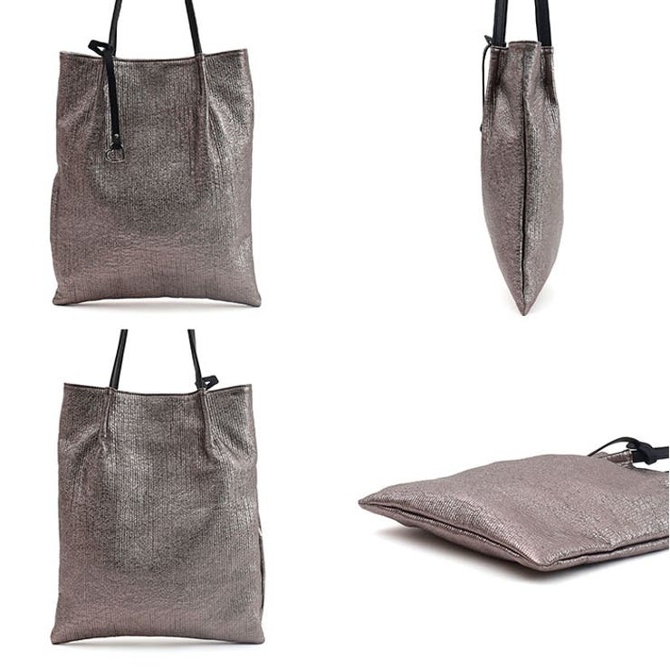 cooco メタリックツマミハンドルフラットトートバッグ | BACKYARD FAMILY | 詳細画像6 