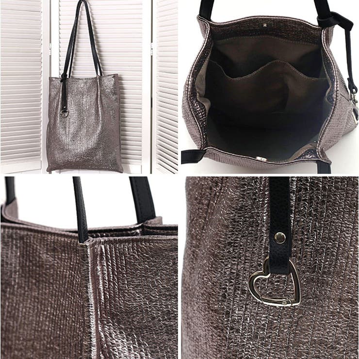 cooco メタリックツマミハンドルフラットトートバッグ | BACKYARD FAMILY | 詳細画像7 